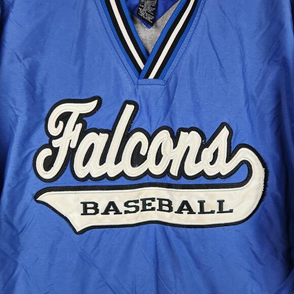 Holloway Other - Vintage Falcons Baseball Jacket Mens Small Blue Pullover Windbreaker Logo Sports